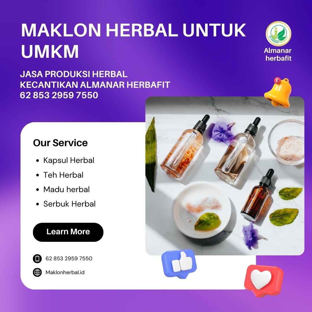 Jasa Produksi Herbal Kecantikan Almanar Herbafit 62 853 2959 7550